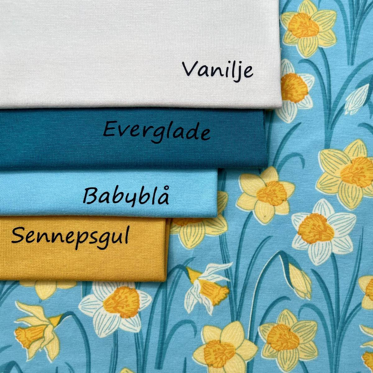 Økologisk bomullsjersey, påskelilje