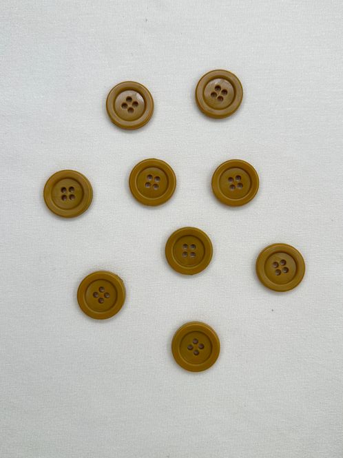 Hovedbilde Knappi 20mm, Sennep (store hull)