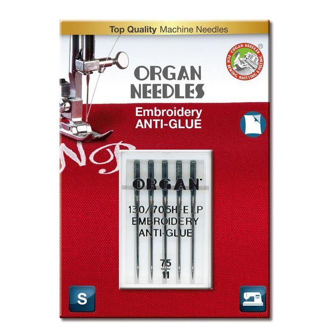 Hovedbilde Organ broderinål ANTI-GLUE 5stk. str.75/11