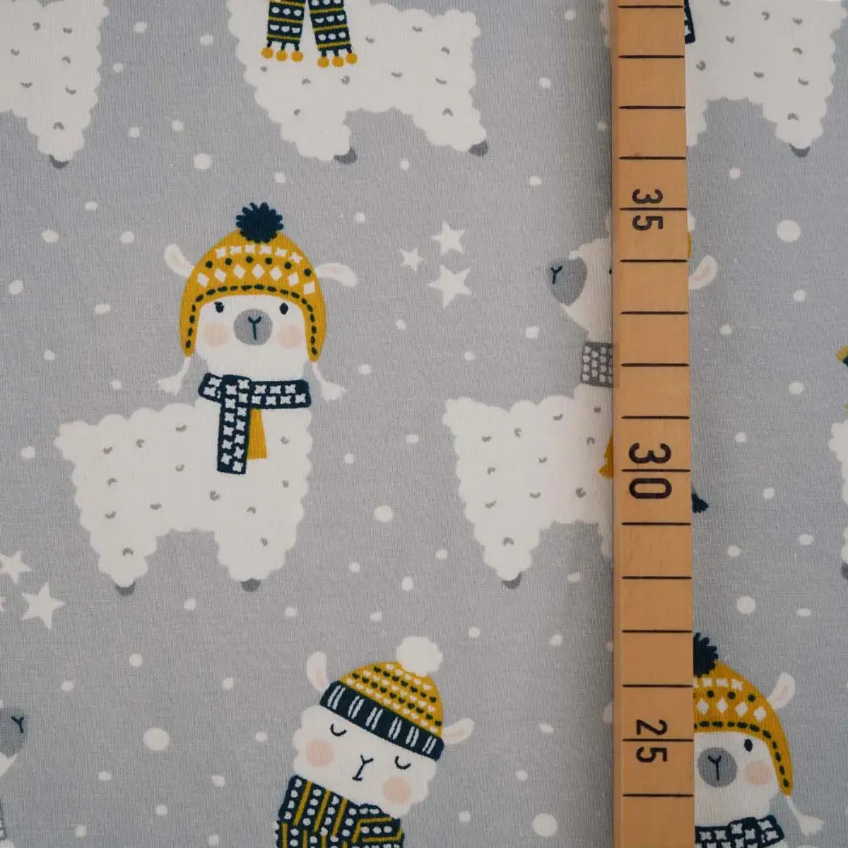 Økologisk bomulljersey, vinterllama