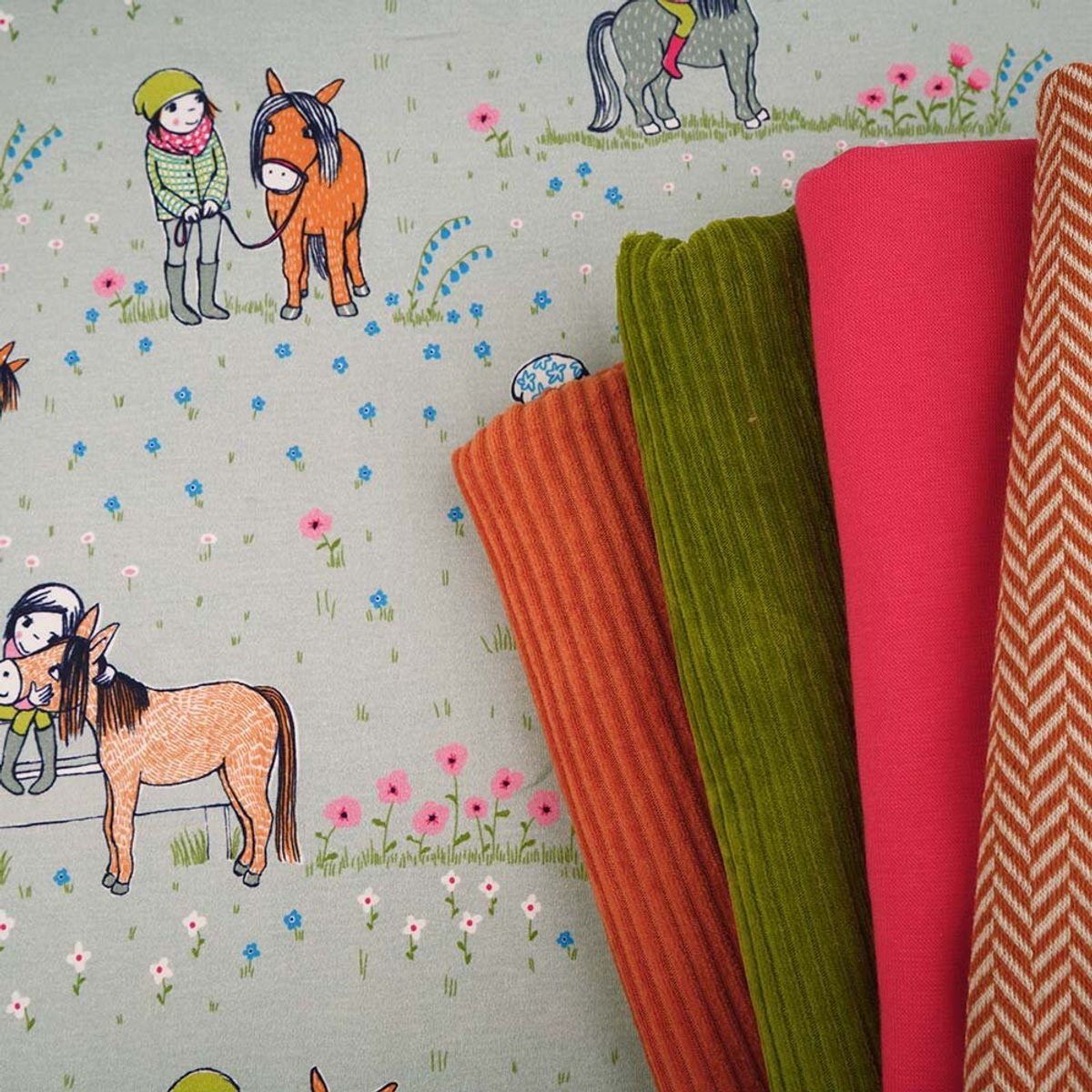 Økologisk bomullsjersey, ridetur