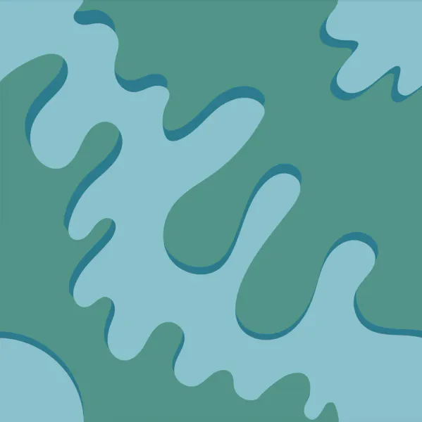 Hovedbilde Drypp Denimstoff, grønn/blå