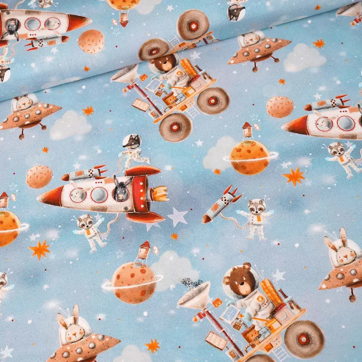 Økologisk bomulljersey, verdensrommet