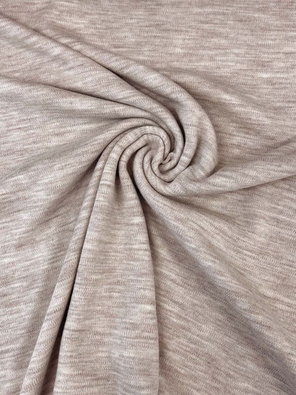 Merinoull-interlock, lys beige